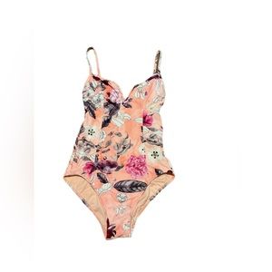 Seafolly one piece bathing suit. Coral print size 8.